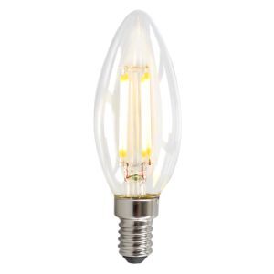 Candela LED Olucia E14 dimmerabile, 3w, Vetro trasparente, 2700k
