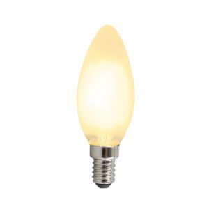 Candela LED Olucia E14 dimmerabile, 3w, Vetro bianco, 2700k