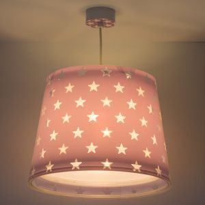 Lampada a sospensione per bambini viola in plastica, Stars