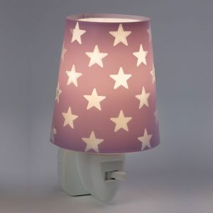 Luce notturna per bambini viola in plastica, Stars