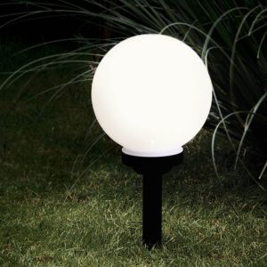 Faretto da giardino nero in plastica, Zora, 0,5W, 3000K LED, IP44, con interruttore