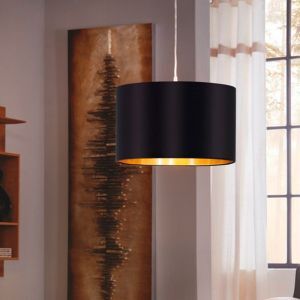Lampada a sospensione dorata in tessuto, Terme
