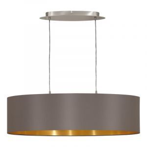 Lampada a sospensione marrone in tessuto, Terme