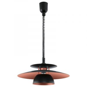 Lampada a sospensione nera in acciaio, Lariana