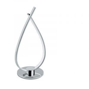 Lampada da tavolo cromata in plastica, Therese, 14W, 3000K LED, con interruttore