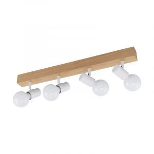 Faretto da soffitto in legno marrone, Anton