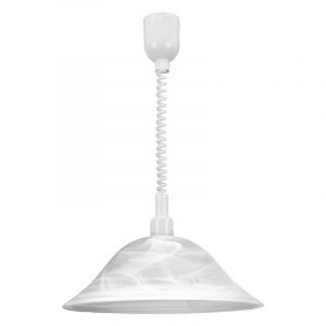 Lampada a sospensione bianca in vetro, Klaas