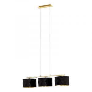Lampada a sospensione nera in tessuto, Wessel