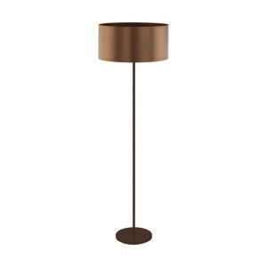 Lampada da terra marrone in plastica, Noor, con interruttore