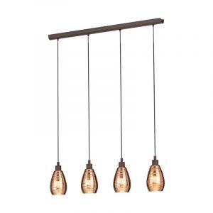 Lampada a sospensione marrone in vetro, Kik