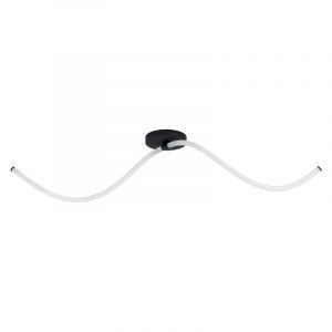 Plafoniera nera in acciaio, Allal, 12W, 3000K LED