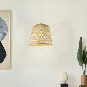 Lampada a sospensione in rattan marrone, Durkje