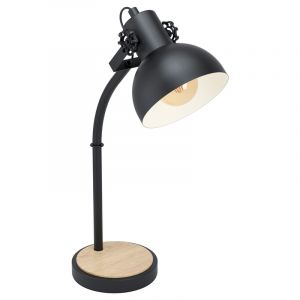 Lampada da tavolo in legno marrone, Elmira, con interruttore