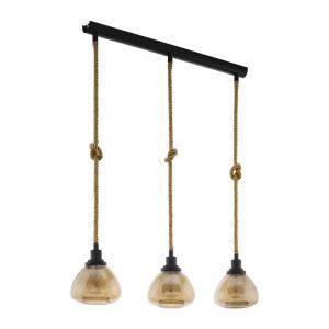 Lampada a sospensione nera in acciaio, Simeon
