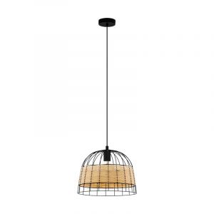 Lampada a sospensione in rattan marrone, Guillaume