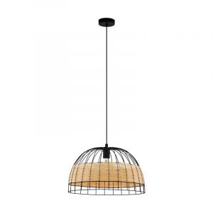 Lampada a sospensione in rattan marrone, Guillaume