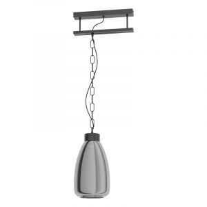 Lampada a sospensione nera in vetro, Annefleur