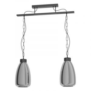 Lampada a sospensione nera in vetro, Annefleur