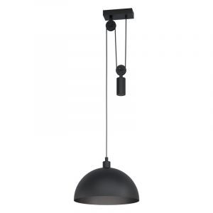 Lampada a sospensione nera in acciaio, Yvette