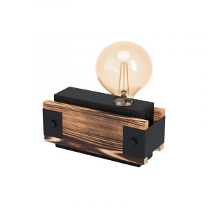 Lampada da tavolo in legno marrone, Dragana, con interruttore