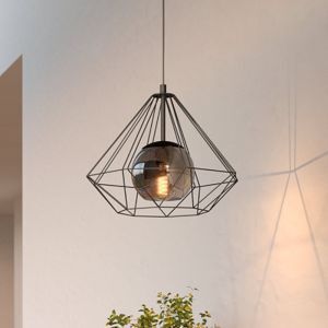 Lampada a sospensione nera in acciaio, Yuen