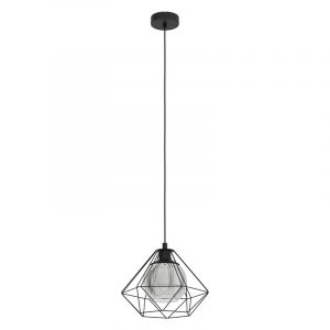 Lampada a sospensione nera in acciaio, Yuen
