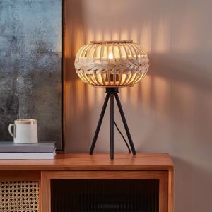 Lampada da tavolo marrone metallo, Firenze, con interruttore