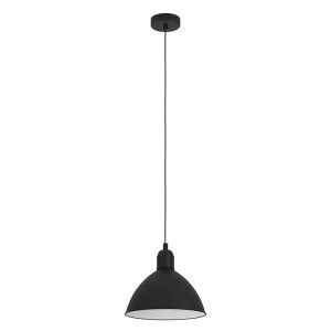 Lampada a sospensione nera in alluminio, Nuno