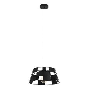 Lampada a sospensione nera in alluminio, Nelly