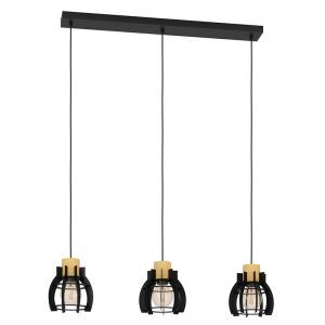 Lampada a sospensione nera in alluminio, Redouan