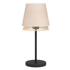 Lampada da tavolo beige in tessuto, Ruby, con interruttore