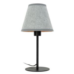 Lampada da tavolo grigia in tessuto, Allan, con interruttore