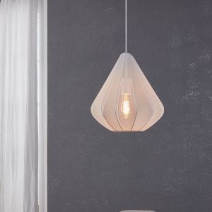 Lampada a sospensione bianca in acciaio, Agnese
