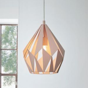 Lampada a sospensione rosa metallo, Acri
