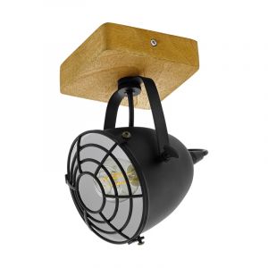 Faretto da soffitto in legno marrone, Pasquale