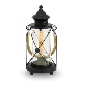 Lampada da tavolo nera in acciaio, Katoo, con interruttore
