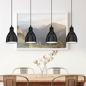 Lampada a sospensione nera metallo, Lavinio