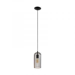 Lampada a sospensione nera in acciaio, Silje