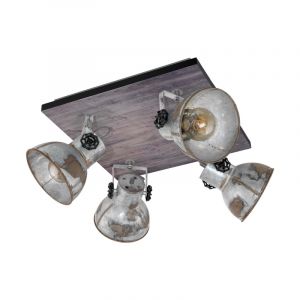 Faretto da soffitto in legno marrone, Angelina