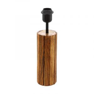 Lampada da tavolo in legno marrone, Jayvano, con interruttore