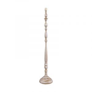 Lampada da terra in legno bianca, Ayden, con interruttore