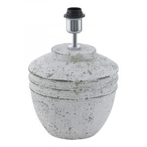 Lampada da tavolo in ceramica grigia, Alana, con interruttore