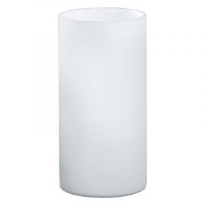 Lampada da tavolo bianca in vetro, Basken, con interruttore