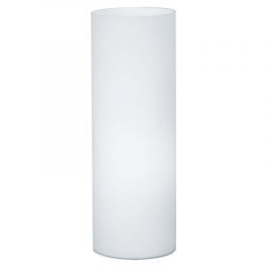 Lampada da tavolo bianca in vetro, Basken, con interruttore