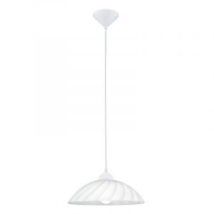 Lampada a sospensione bianca in vetro, Kaj