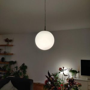 Lampada a sospensione in nichel in vetro, Dave