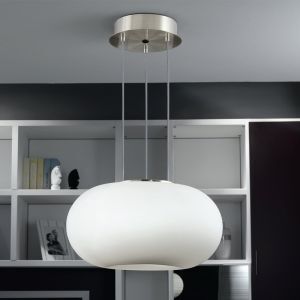 Lampada a sospensione in nichel in vetro, Skyler