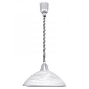 Lampada a sospensione bianca in vetro, Brandon