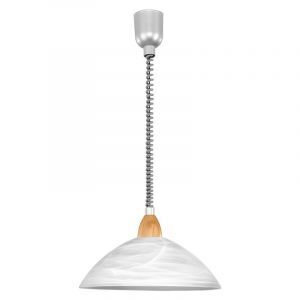 Lampada a sospensione bianca in vetro, Brandon