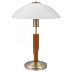 Lampada da tavolo di bronzo in legno, Miam, controllo touch